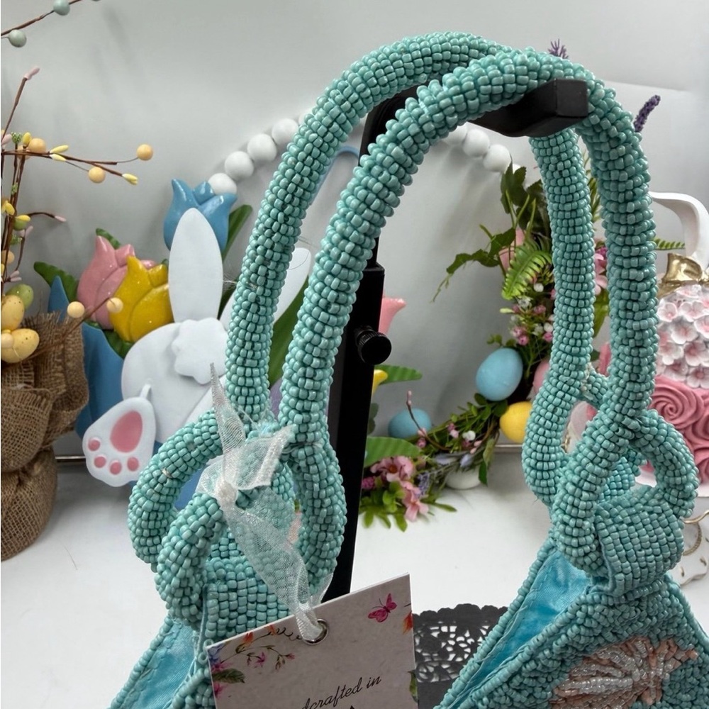 NWT Handmade Beaded Ocean Beach Vacation Tote - Picture 4 of 7